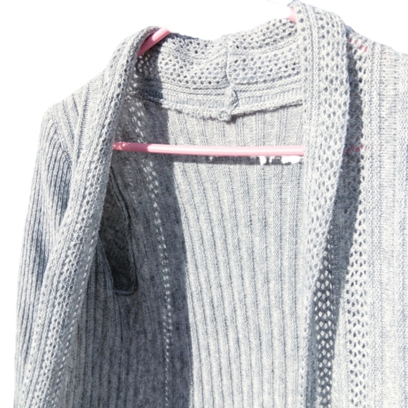 Shein Pale Blue Cardigan Sweater Open Front Size S - Picture 3 of 5